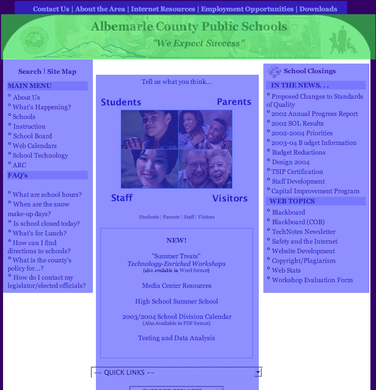 pict of albemarle county web page