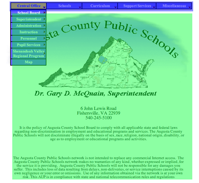 pict of augusta county web page