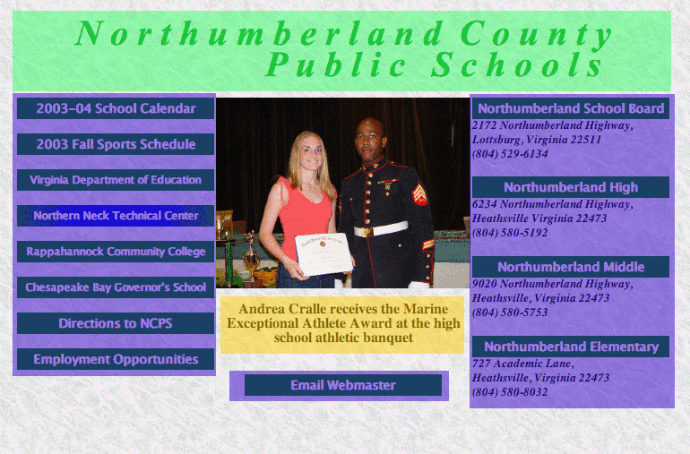 pict of northumberland website