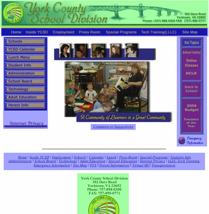 pict of york homepage