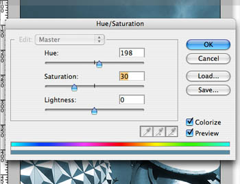 Hue-Saturation dialog.